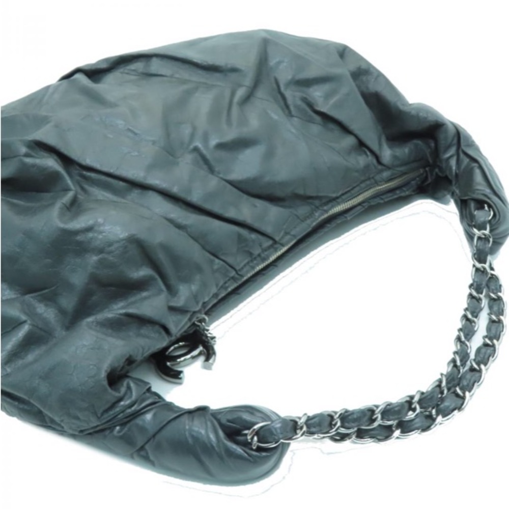 💎 CHANEL 💎 RARE CROISSANT ZIPPER CLOSURE REAL LEATHER - Picture 3 of 12